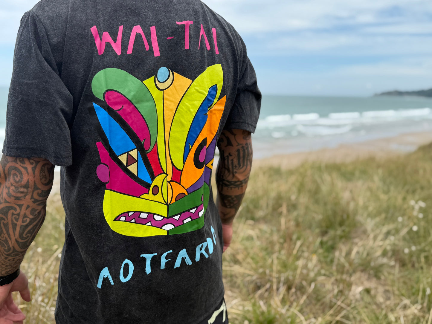 Ono Whitu 2.0 Unisex Tee in Acid Wash Black