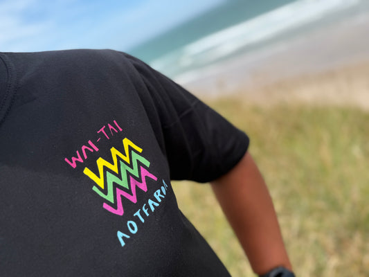 Wai-Tai Aotearoa Ono Whitu Black Unisex Tee