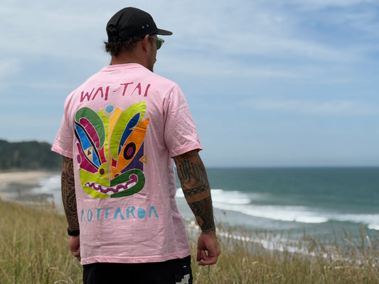 Wai-Tai Aotearoa Ono Whitu Pink Unisex Tee