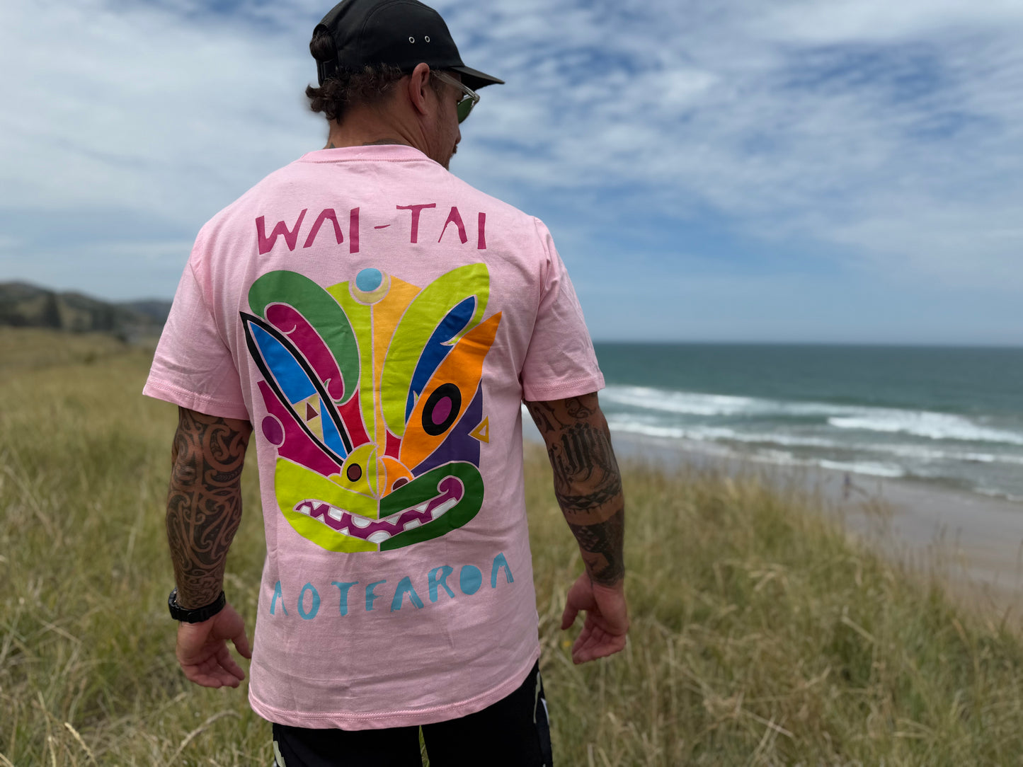 Wai-Tai Aotearoa Ono Whitu Pink Unisex Tee