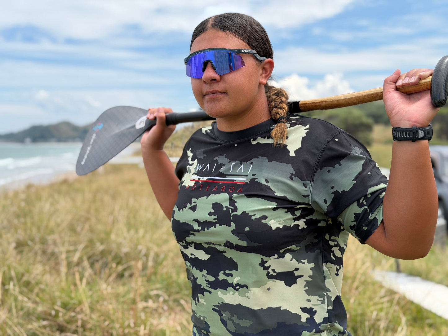 Wai-Tai Aotearoa Kaitiaki Camo Rash Tee