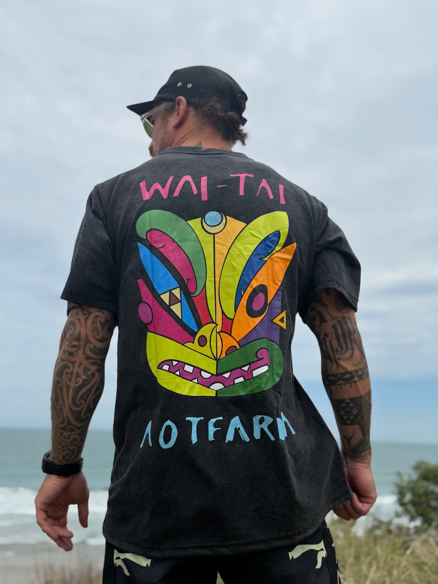 Ono Whitu 2.0 Unisex Tee in Acid Wash Black