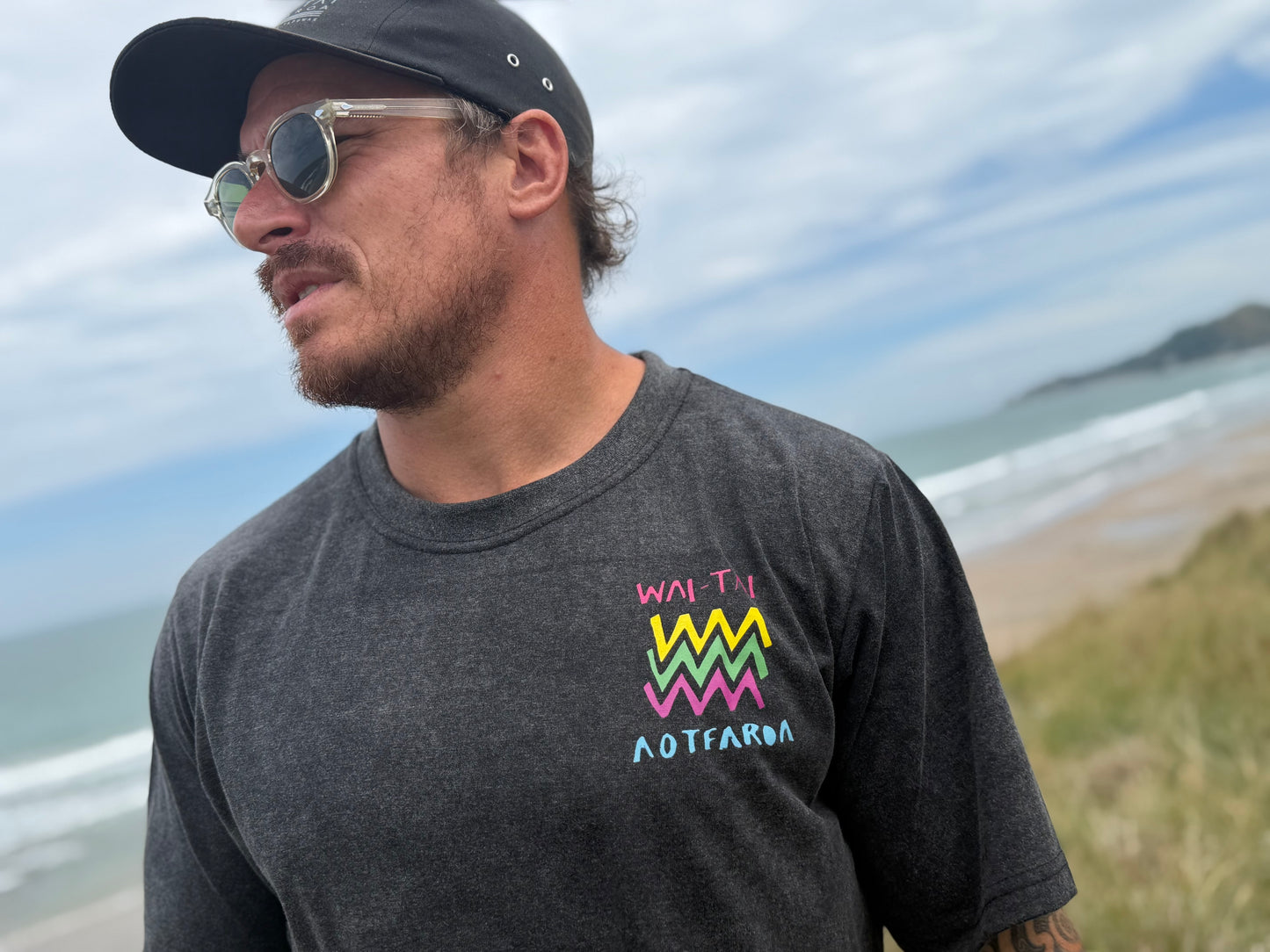 Ono Whitu 2.0 Unisex Tee in Acid Wash Black