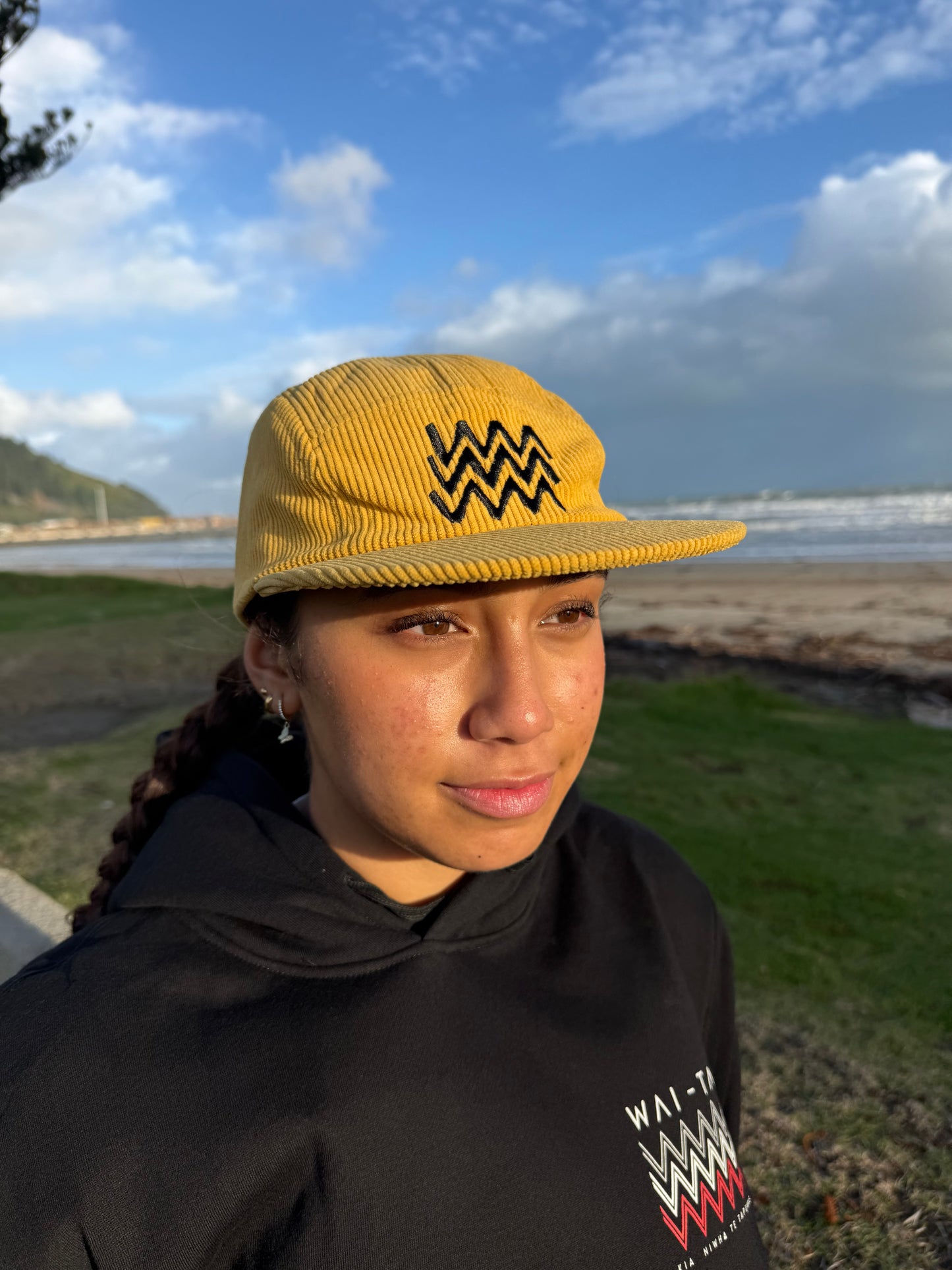 Wai-Tai Aotearoa Tohu Cord 5 Panel Unisex SB Cap