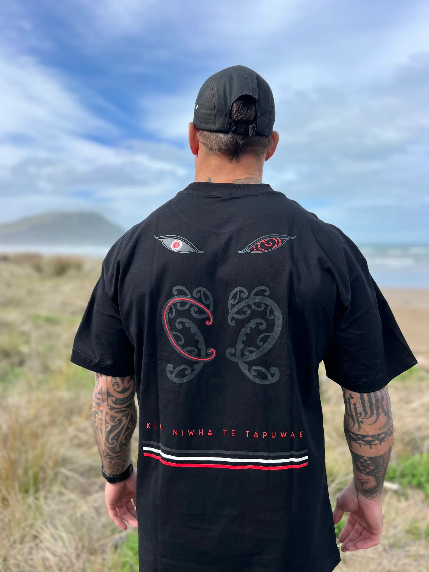 Waitai Tipua Heavy weight Blackout Maori T-shirt