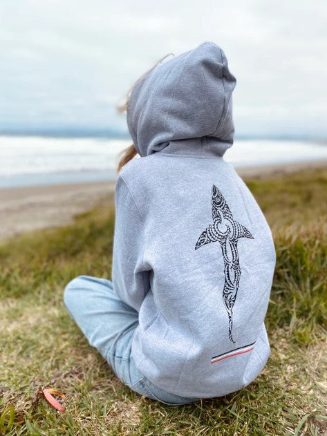 Wai-Tai Grey Marle Kaitiaki Hoodie
