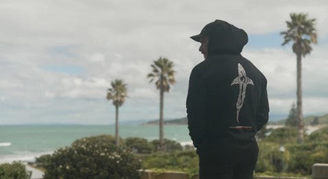 Wai-Tai Black Kaitiaki Hoodie