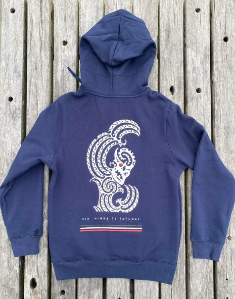 Wai-Tai Navy Taniwha Hoodie