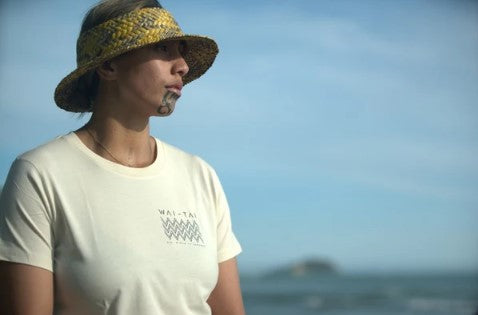 Wai-Tai Womens Ecru Ika Tee