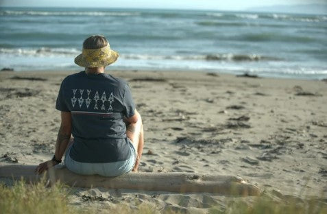 Wai-Tai Womens Ika Tee Petrol Blue