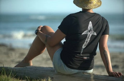 Wai Tai Womens Kaitiaki Tee - black