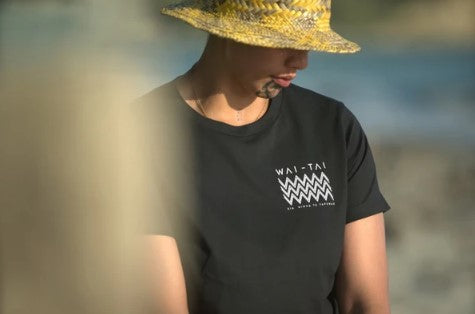 Wai Tai Womens Kaitiaki Tee - black