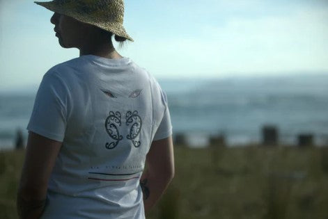 Wai-Tai Womens White Tipua Tee