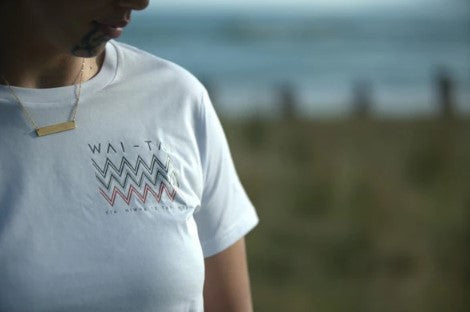 Wai-Tai Womens White Tipua Tee