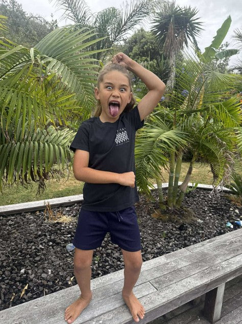 Wai-Tai Kids Navy Mangopare Tee