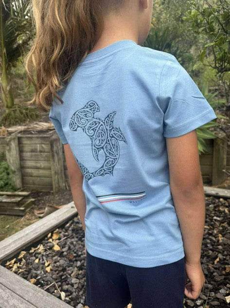 Wai-Tai Kids Petrol Blue Mangopare Tee