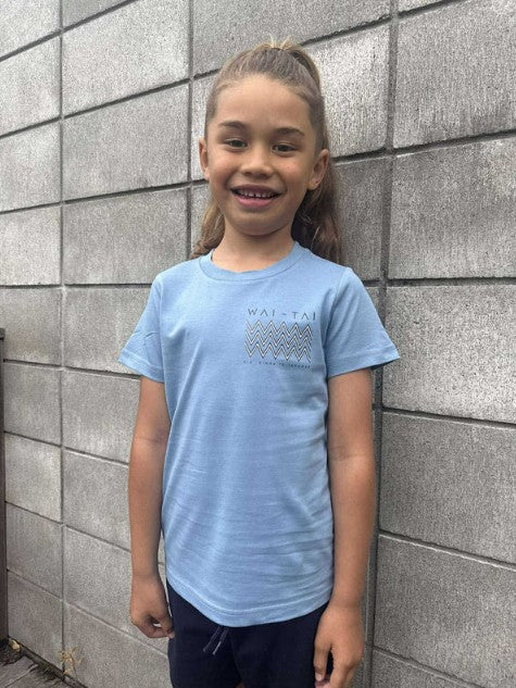 Wai-Tai Kids Petrol Blue Mangopare Tee